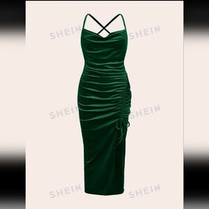 Green Velvet Dress
